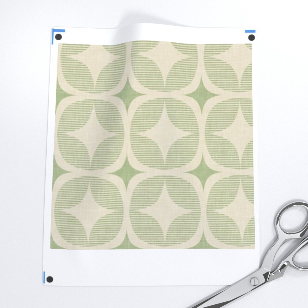 Vintage Abstract Sixties Seventies Mcm Mid Century Modern Minimalism Textured Muted Geometric Retro Monochrome Eclectic Star Custom Printed Fabric by Spoonflower Various Fabrics by the Yard or Fat Quarter